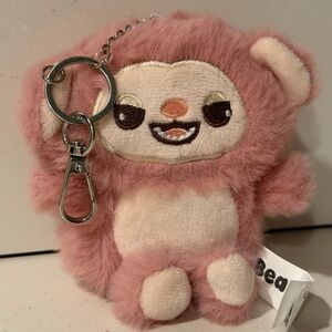 Pink Monster Plush Bag Charm NEW